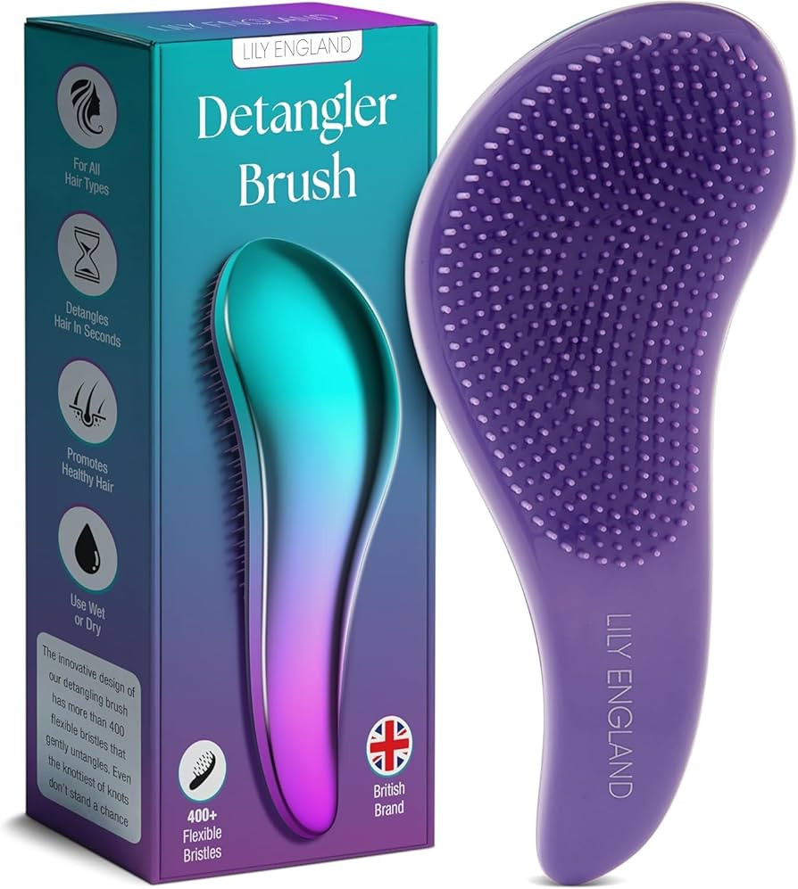 Lily England Detangle Hair Brush for Thick, Curly & Straight Hair - Detangling Hairbrush for Wome... | Amazon (UK)