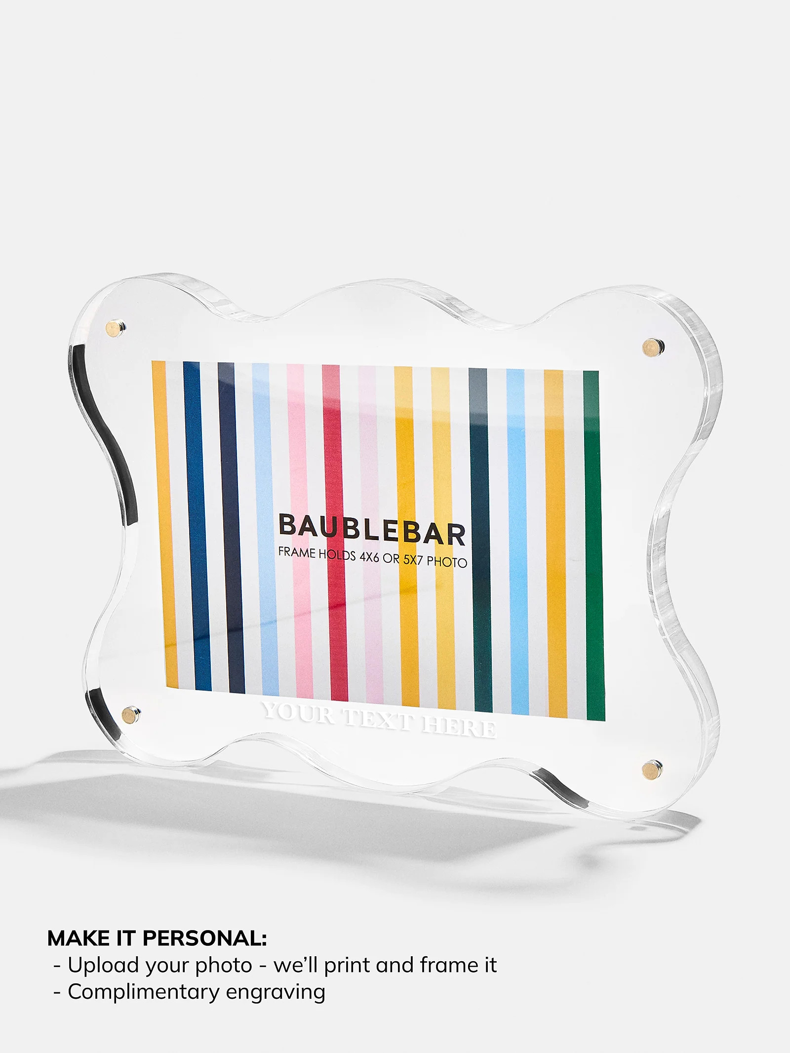 Picture Perfect Horizontal Acrylic Frame - Retro Wavy | BaubleBar (US)