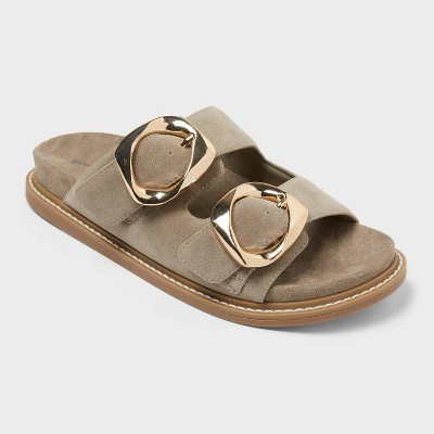 Women's Ashton Sandals with Memory Foam Insole - Universal Thread™ Taupe 9.5 | Target