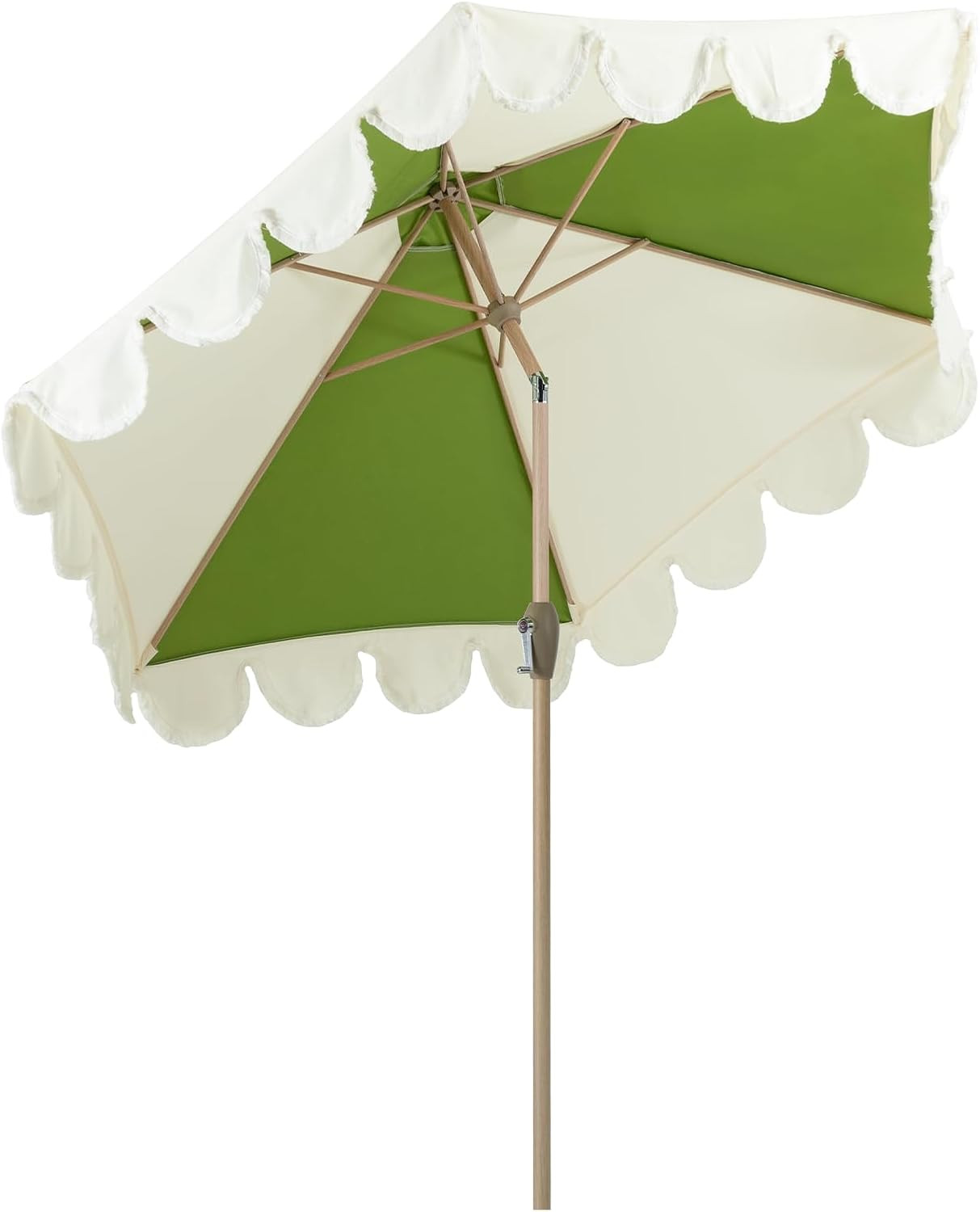Tempera 9ft Scalloped Patio Umbrellas with Fringe, Market Umbrellas with Water-Resistant and Fade... | Amazon (US)