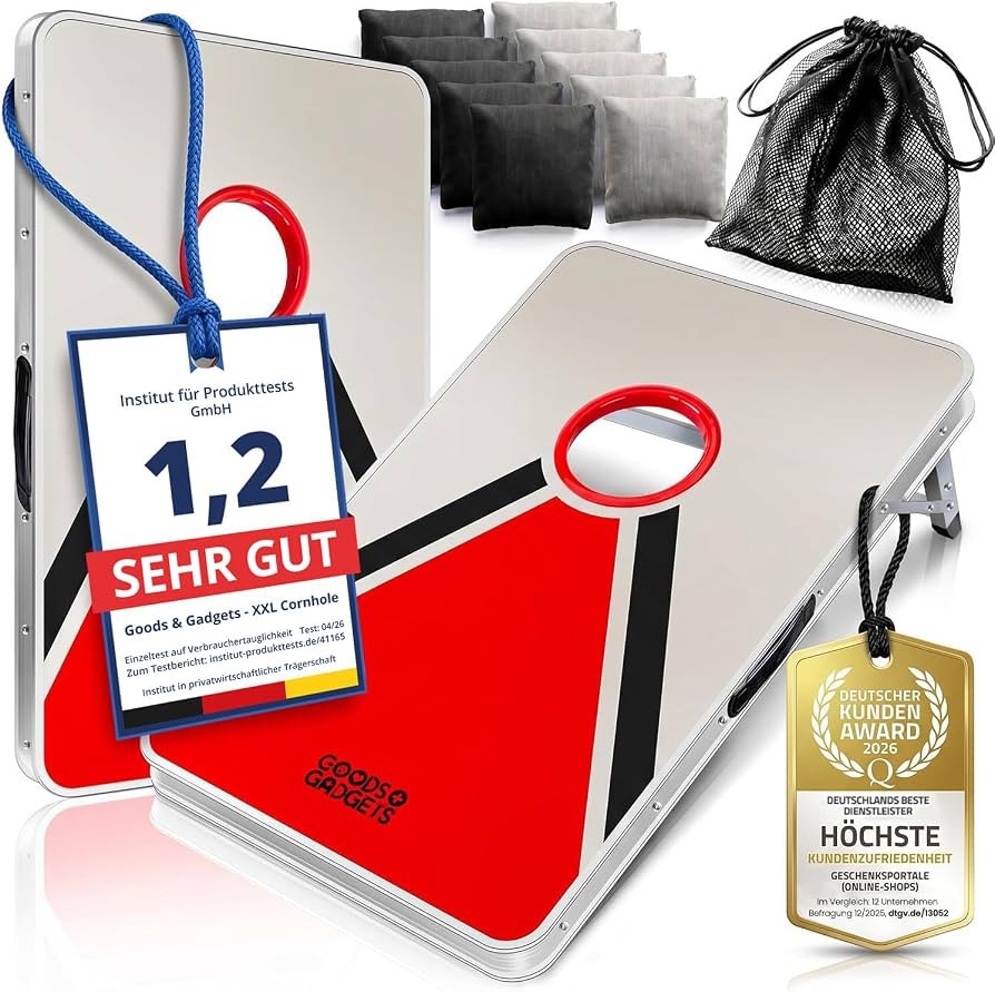 GOODS+GADGETS\u00ae Alu Cornhole Spiel XXL - Sackloch Wurfspiel Outdoor & Indoor | Amazon (DE)