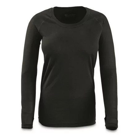 Guide Gear Women s Lightweight Base Layer Top Black MEDIUM | Walmart (US)