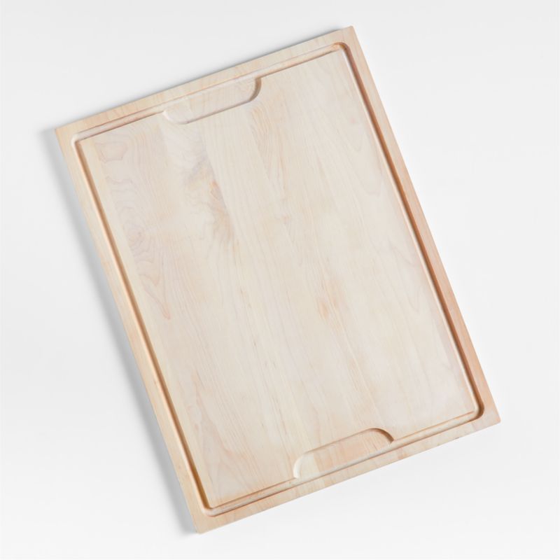 Crate & Barrel Reversible Maple Wood Cutting Board/Cheese Serving Board 24"x18"x0.75" + Reviews |... | Crate & Barrel