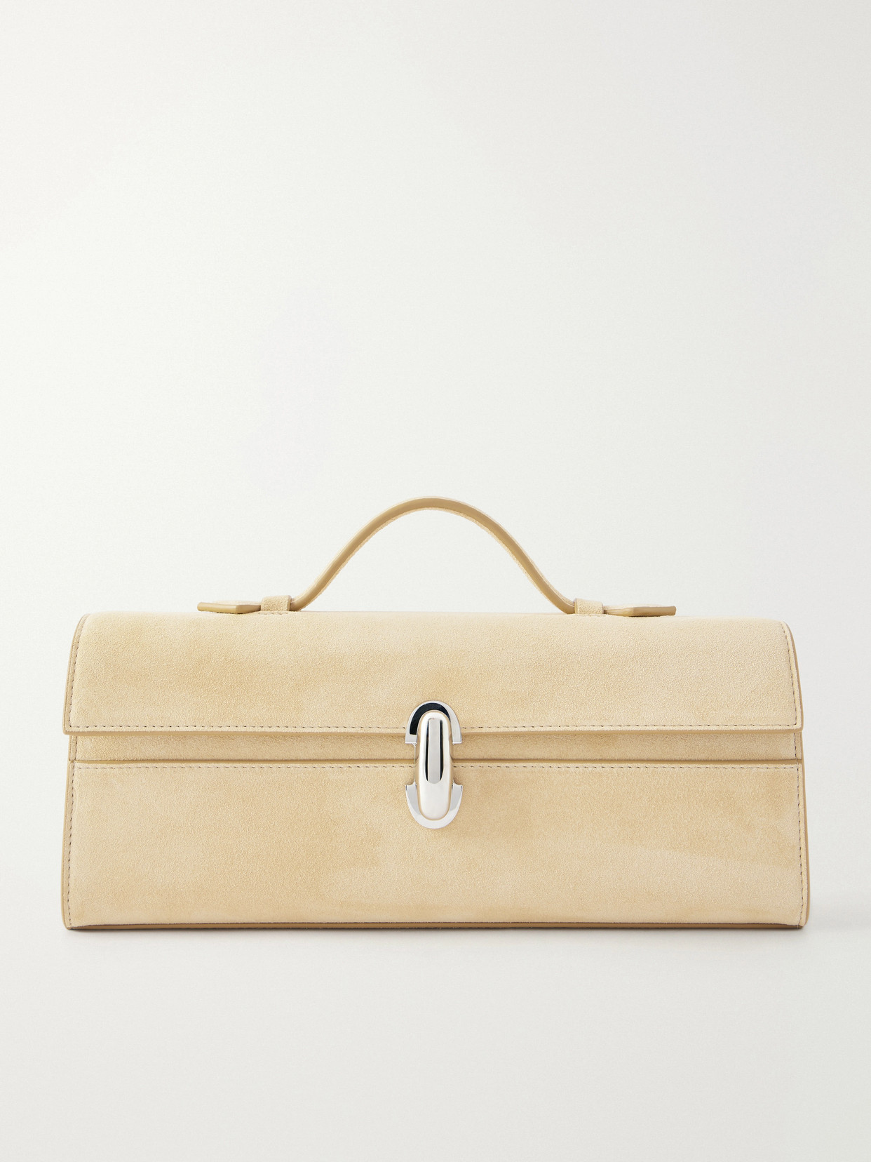 Savette - Slim Symmetry Suede Tote - Neutral | NET-A-PORTER (UK & EU)