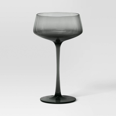 9.8oz Cocktail Coupe Glass Gray - Threshold™: Hand Blown, Dishwasher-Safe, Recycled Content, Cold Beverages | Target