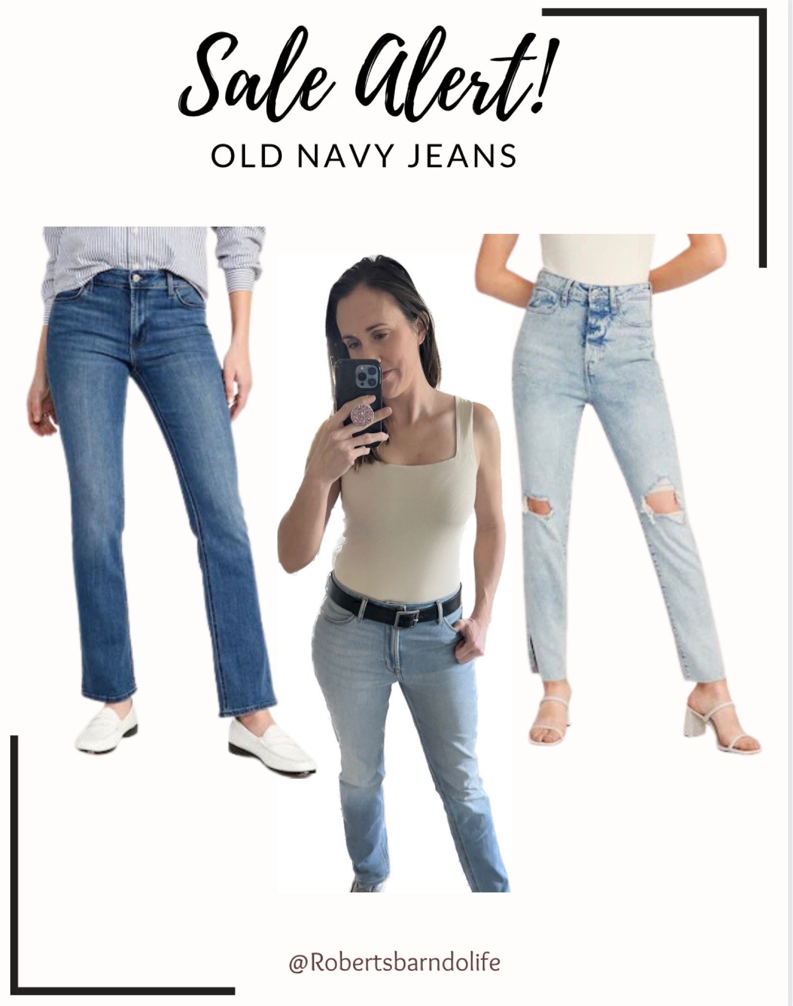 Old Navy has lots of jeans and tops right now! I’m 5’6” and 140 lbs. wearing a size 6  

#LTKstyletip #LTKBacktoSchool #LTKsalealert