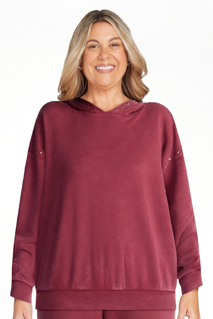 No Boundaries Mineral Wash Studded Fleece Oversized Hoodie, Women's XXS-XXL | Walmart (US)