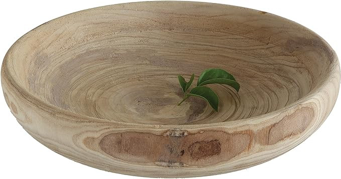 Creative Co-Op Handmade Decorative Paulownia Wood Bowl, Natural | Amazon (US)
