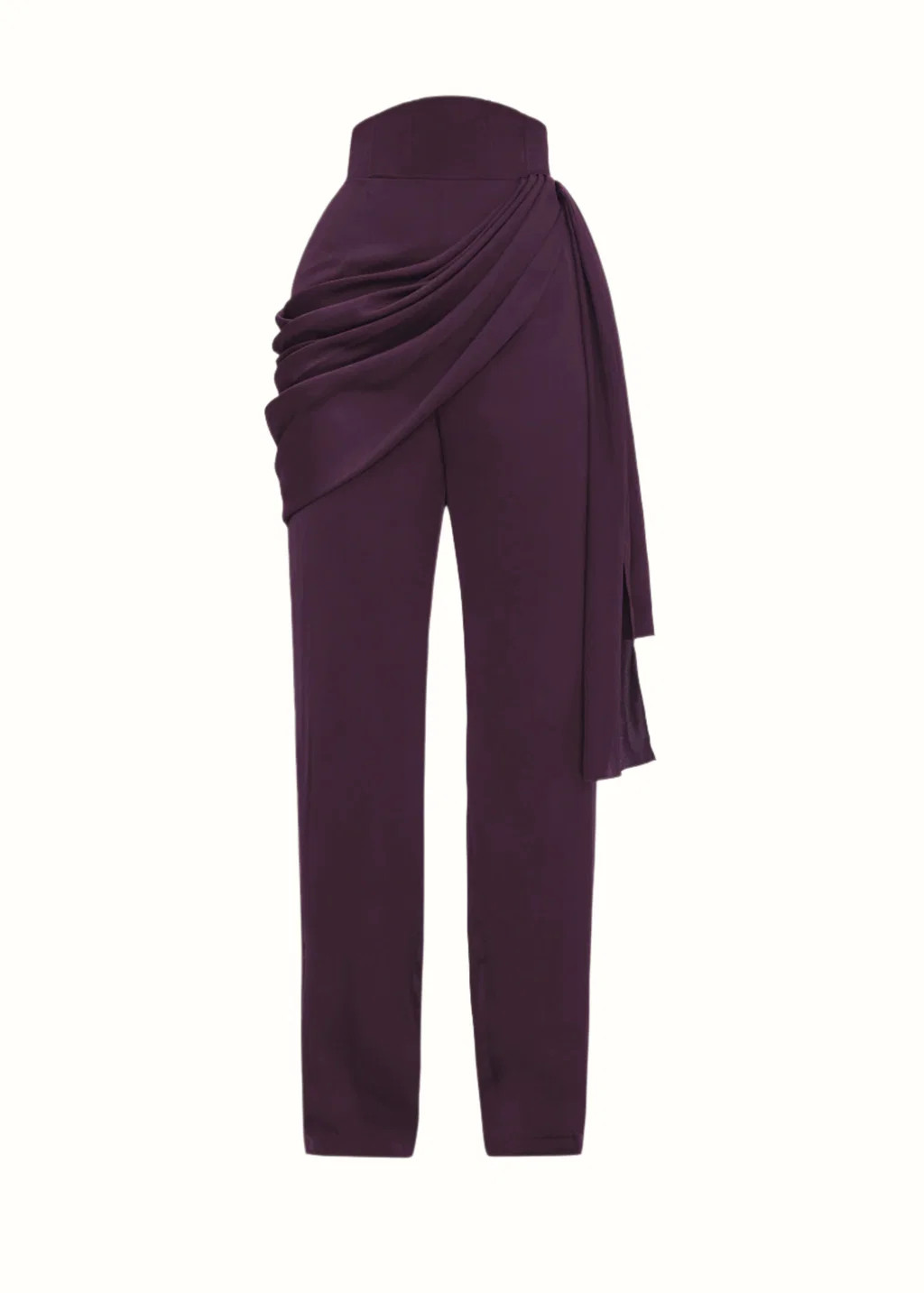 LOTI DRAPE PANTS - BERRY | ANDREA IYAMAH