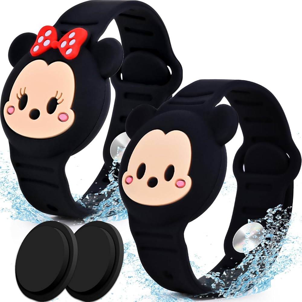 2 Pack AirTag Holder for Kids, Waterproof Airtag Bracelet for Kids with Cute Cartoon Design, Full... | Amazon (US)