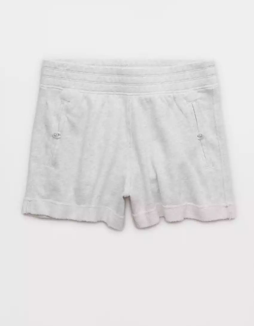 Aerie High Waisted Chillax Fleece Short | Aerie