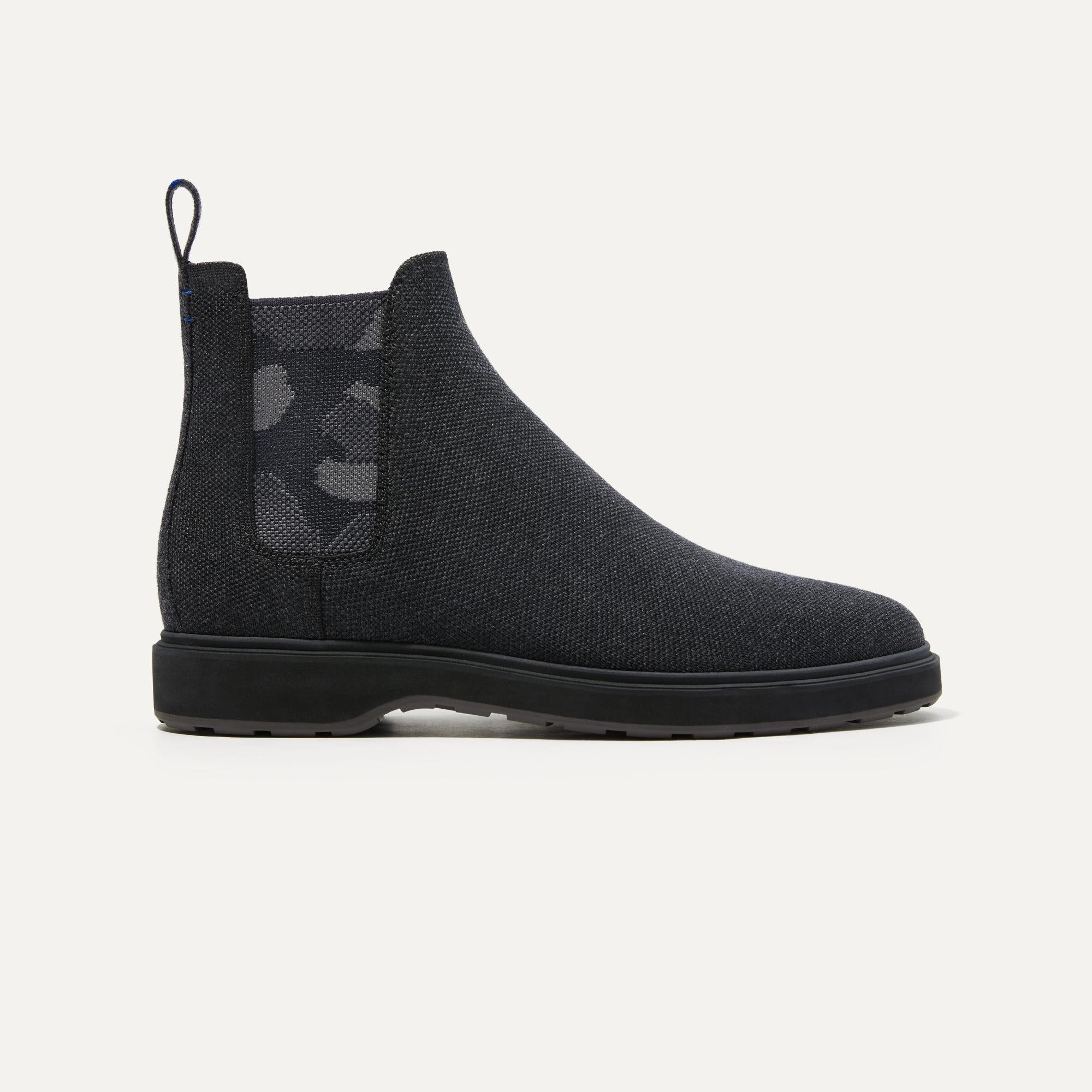 The Merino Chelsea Boot in Granite Black | Men’s Fall Boots | Rothy's