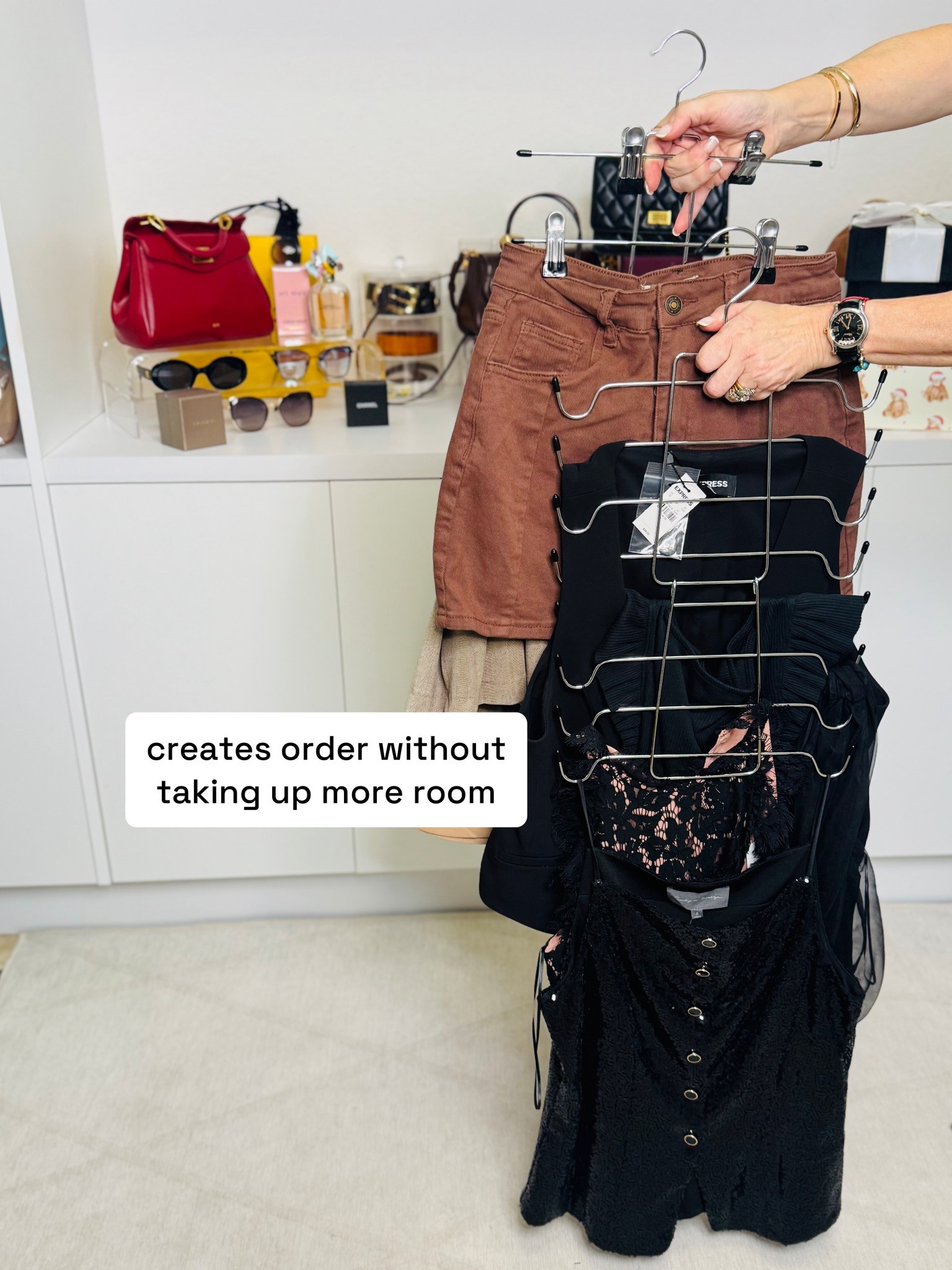 Space saver hangers that I love ! 

#LTKHome #LTKOver40 #LTKFindsUnder50