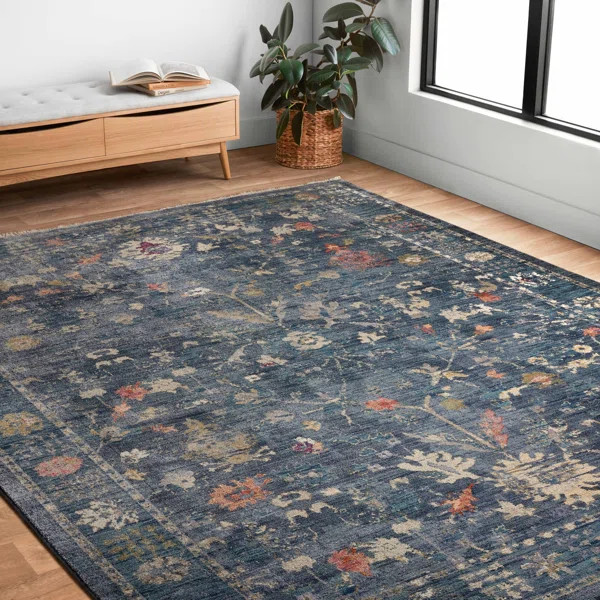 Febbas Oriental Area Rug in Blue | Wayfair North America