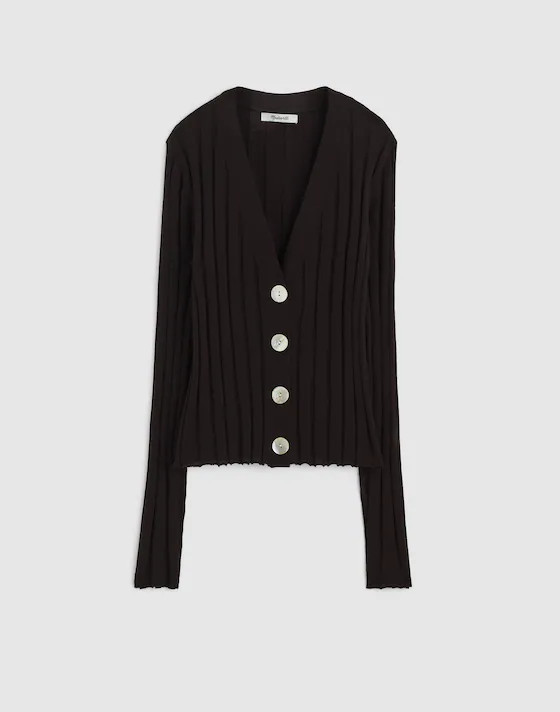 Ribbed V-Neck Cardigan | Madewell | Madewell