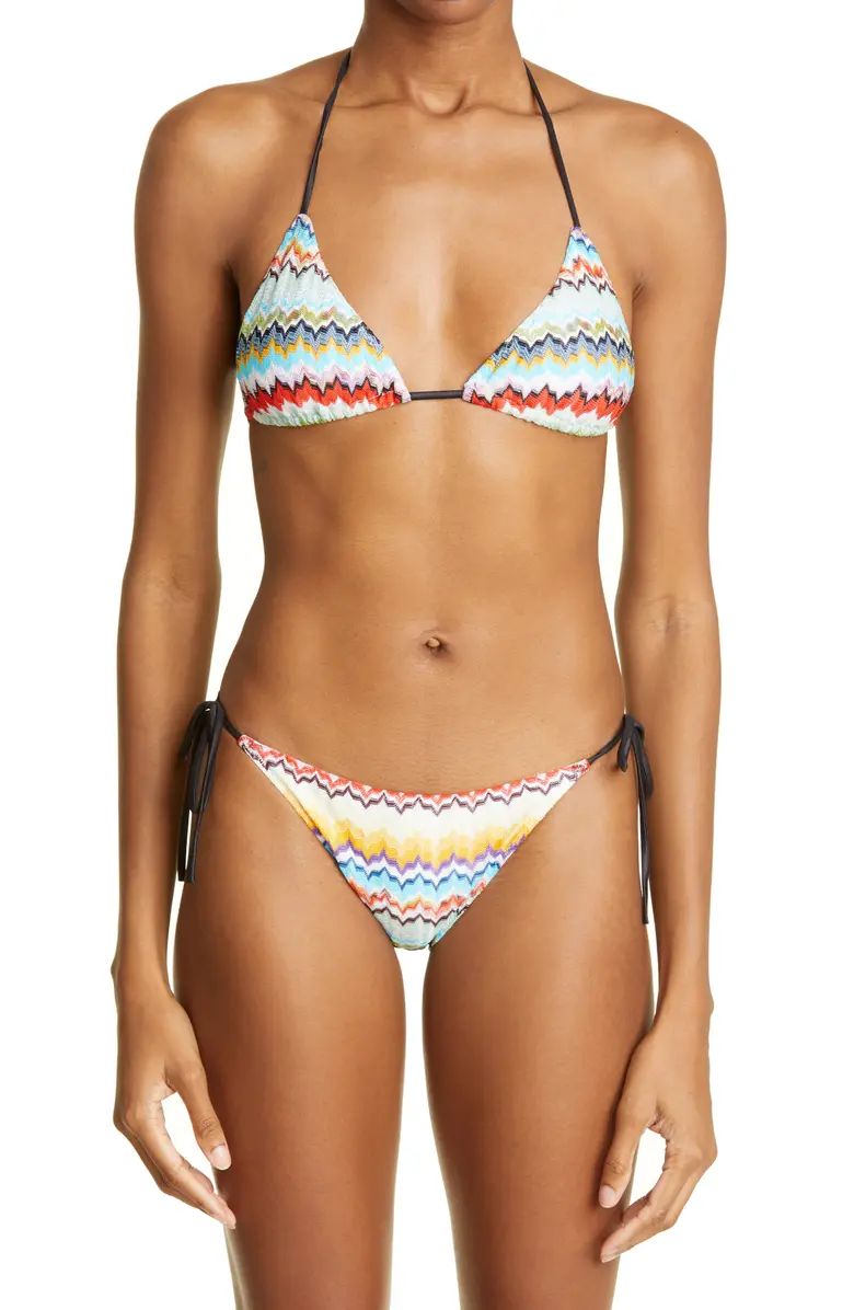 Zigzag Knit Two-Piece Swimsuit | Nordstrom