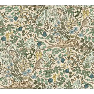 Safari Cream Jungle Toile Premium Peel and Stick Wallpaper | The Home Depot