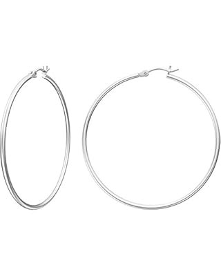 Milacolato 925 Steling Silver Hoop Earrings 18K Gold Plated Hypoallergenic Big Hoops Earrings wit... | Amazon (US)