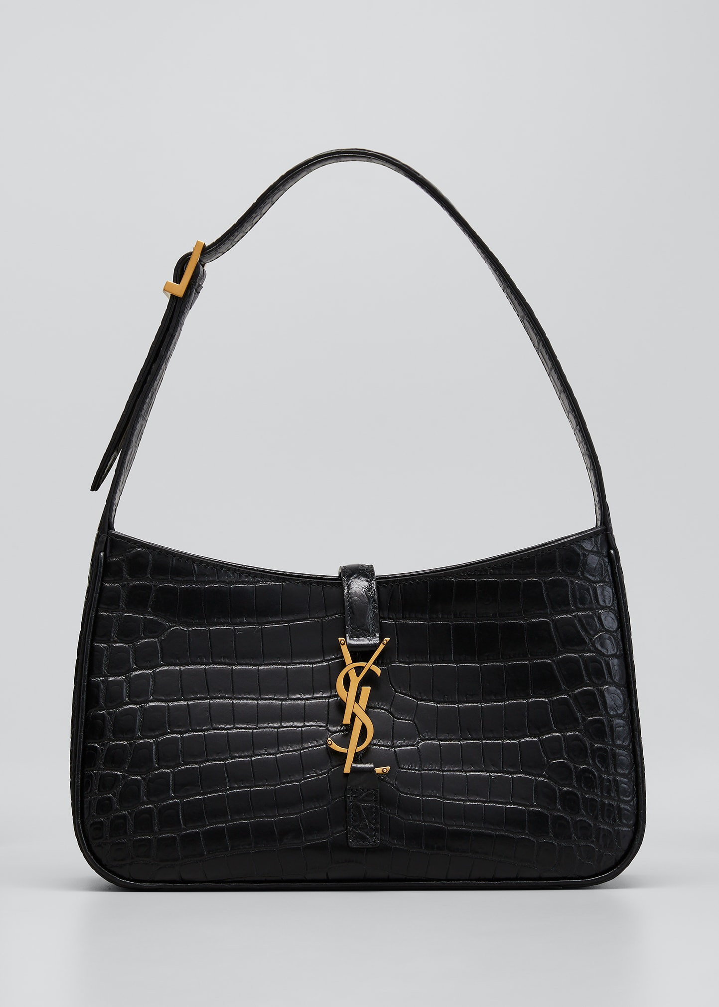 90s YSL Croc-Embossed Hobo Bag | Bergdorf Goodman