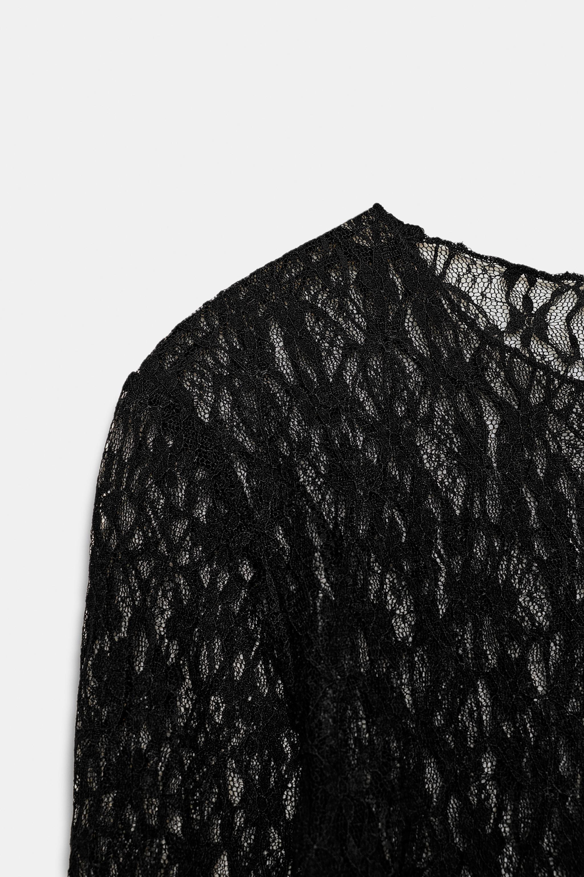 LONG SLEEVE LACE TOP | Zara US