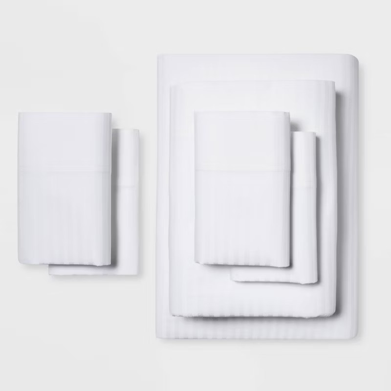 400 Thread Count Damask Solid Sheet Set - Threshold Signature™ | Target