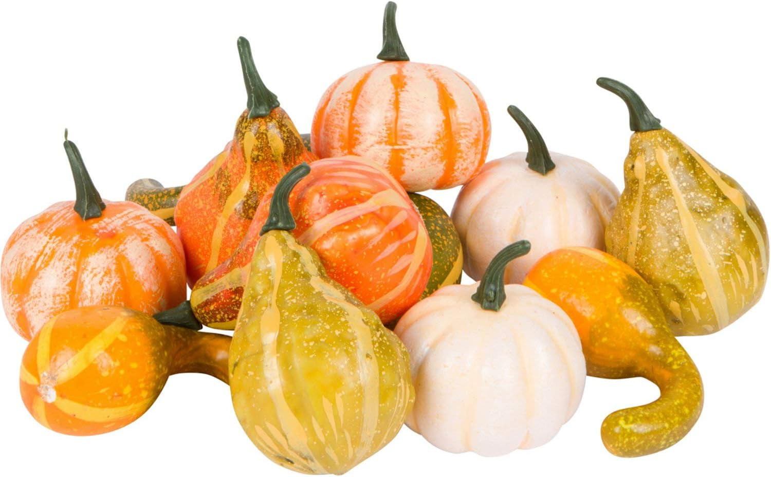 One Holiday Way Artificial Gourds and Pumpkins Assorted Halloween Fall Tabletop Decoration, 12 Pi... | Amazon (US)