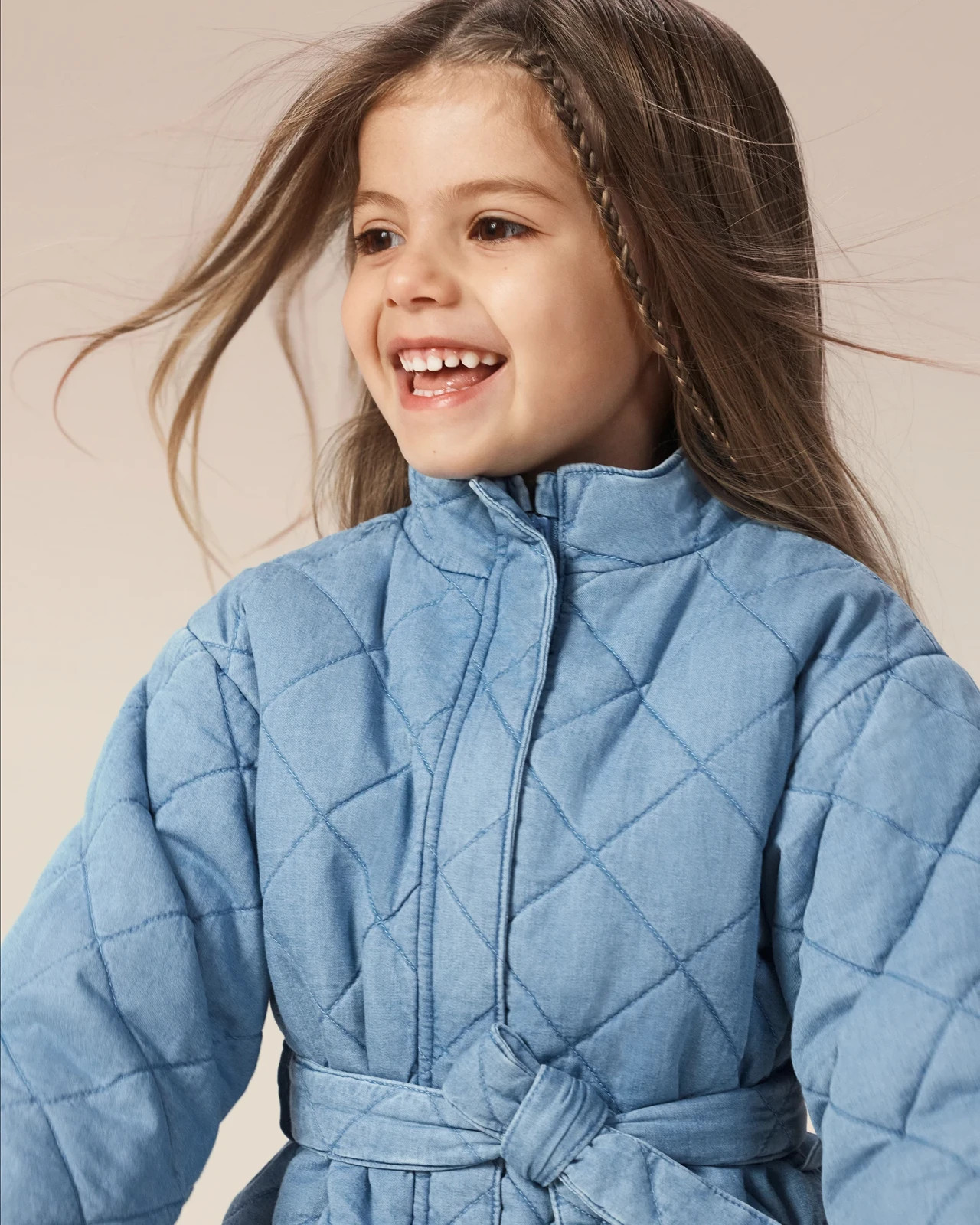 Quilted Chambray Tie-Waist Robe Jacket | Target AU