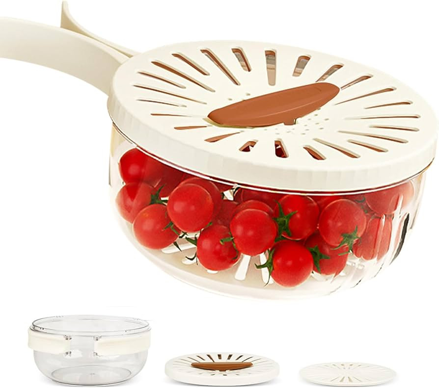 Colander with folding handle, Fruit and Vegetable strainers and colanders with lid, Plastic multi... | Amazon (US)