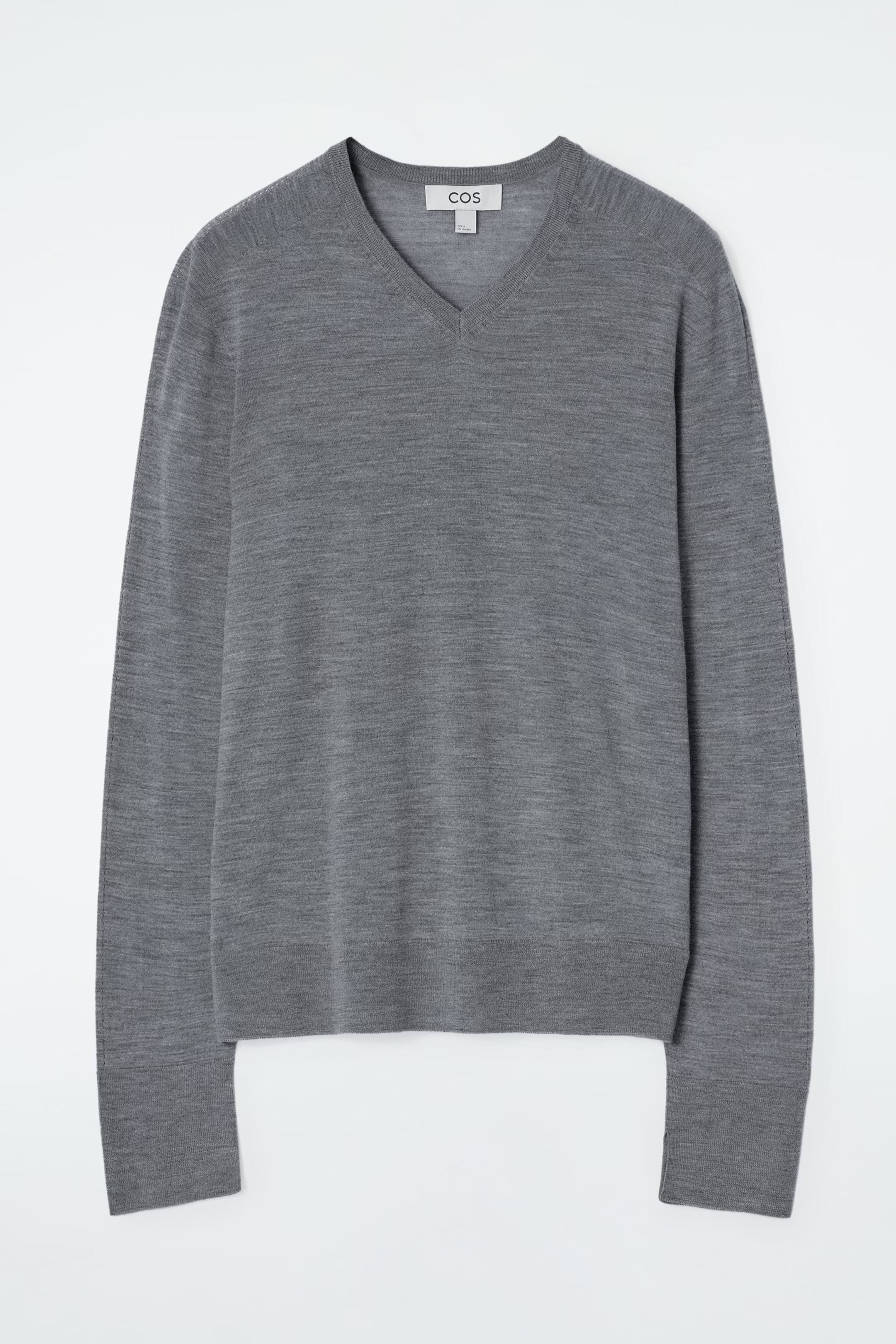 MERINO WOOL V-NECK SWEATER - GRAY | COS US | COS (EU)