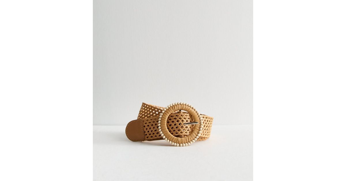 Brown Woven Circle-Buckle Belt 
						
						Add to Saved Items
						Remove from Saved Items | New Look (UK)