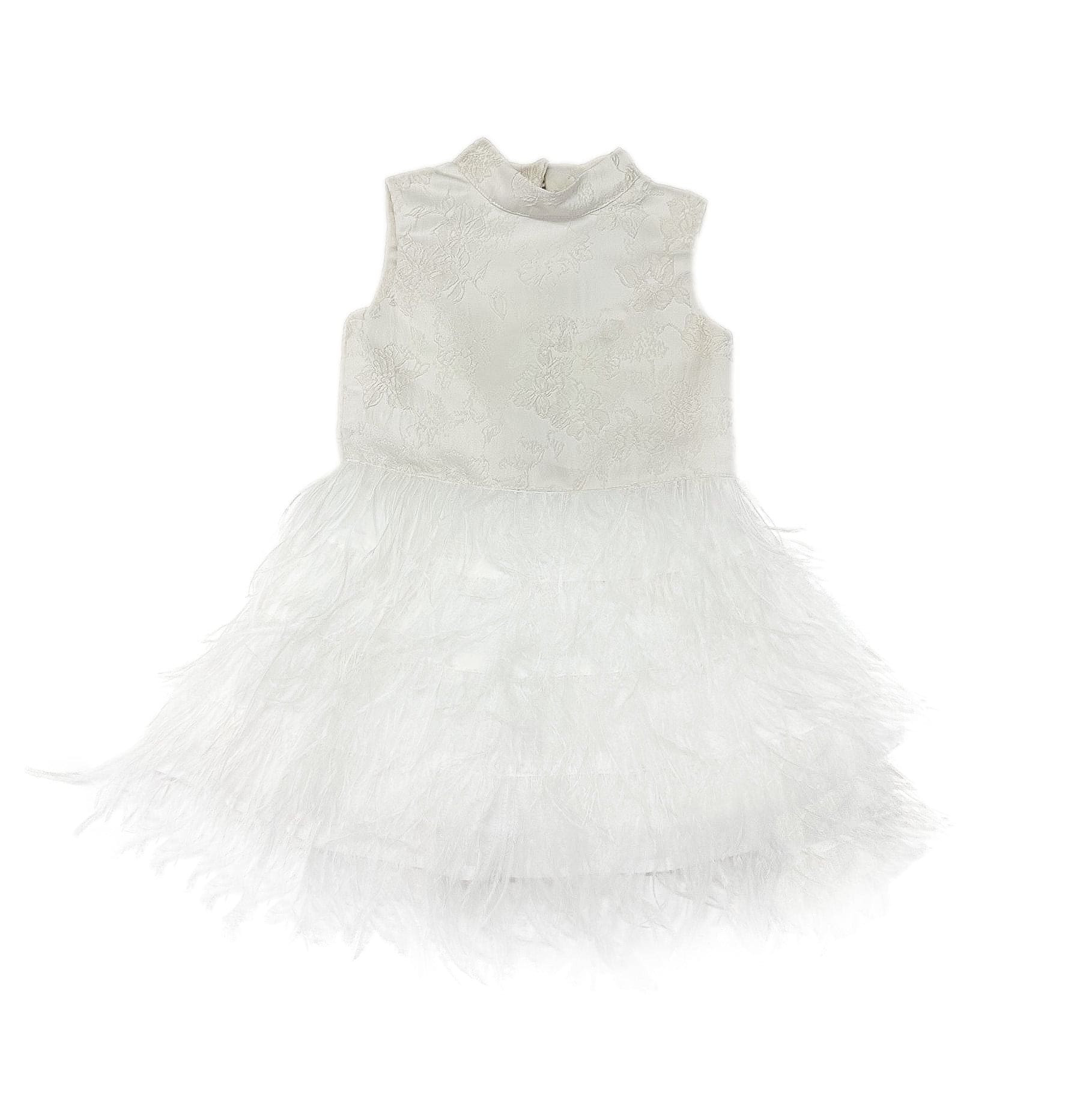 Eliza Ivory Feather Dress | petite maison kids