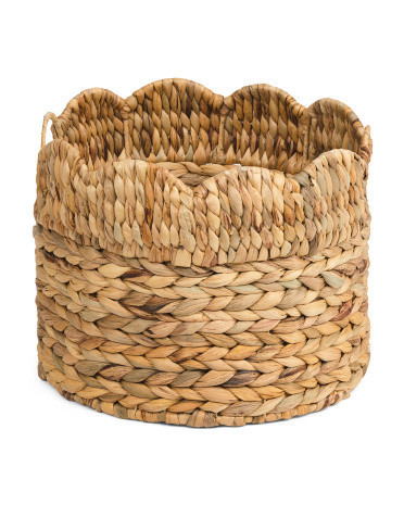 Round Basket With Scallop Top | TJ Maxx