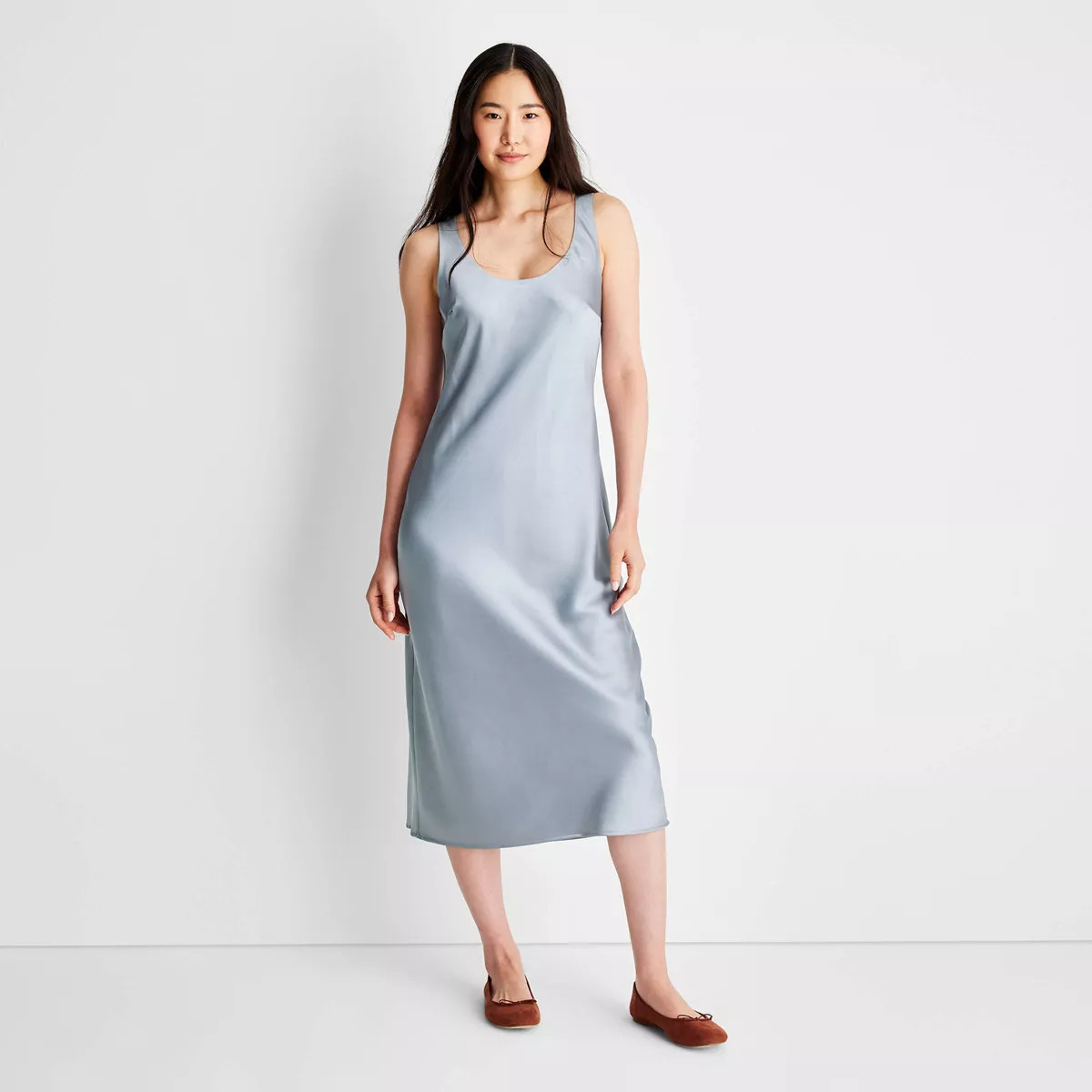 Women's Scoop Neck Strappy Midi Slip Dress - Future Collective™ with Reese Blutstein | Target