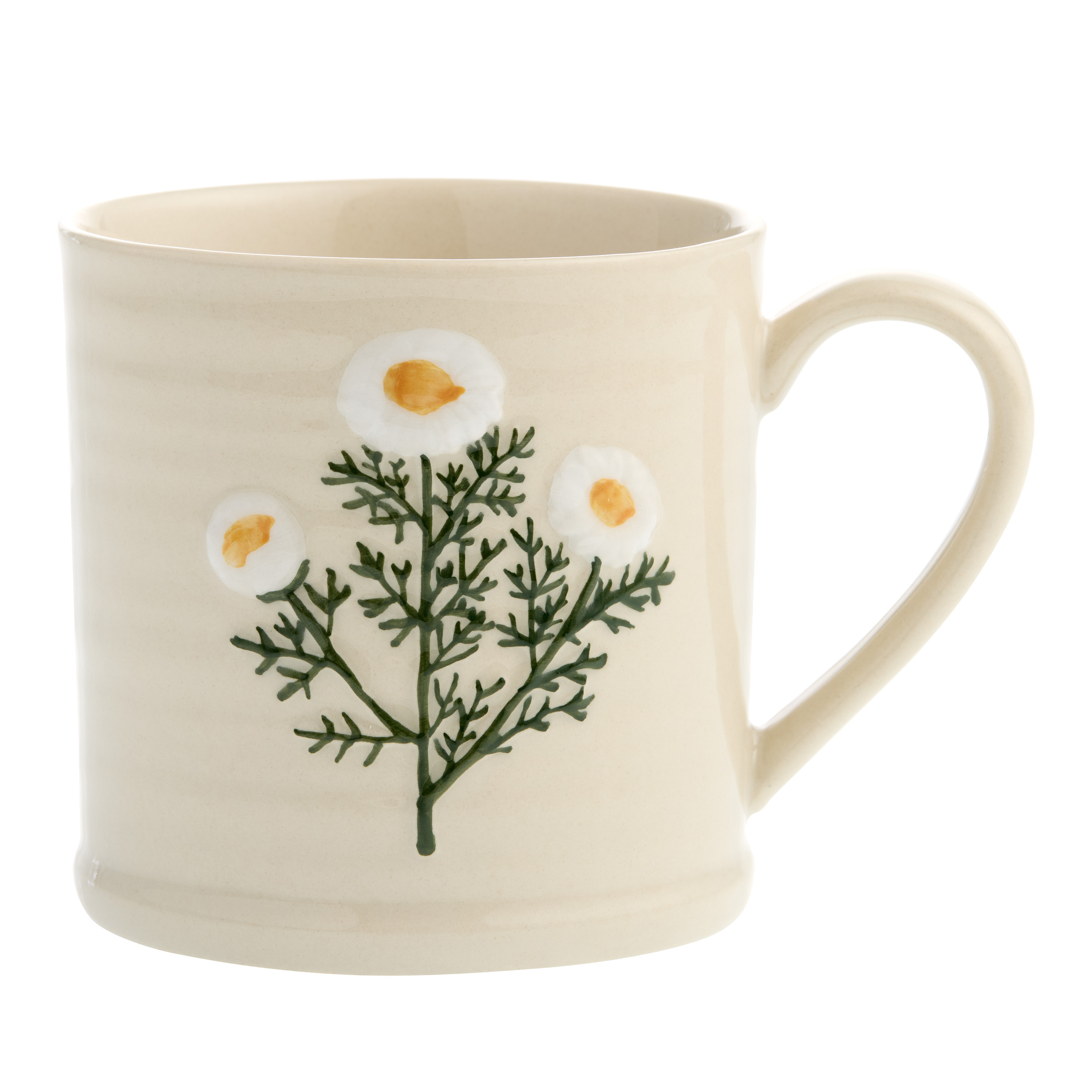 Cream Flower Hand Painted Ceramic Mug | World Market