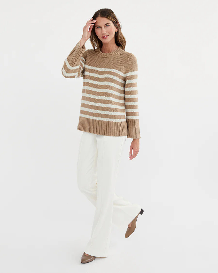 The Kittery Stripe Cotton Sweater | State of Cotton NYC