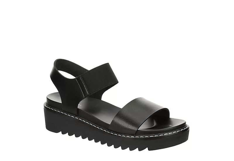 Limelight Womens Rylee Wedge Sandal - Black | Rack Room Shoes