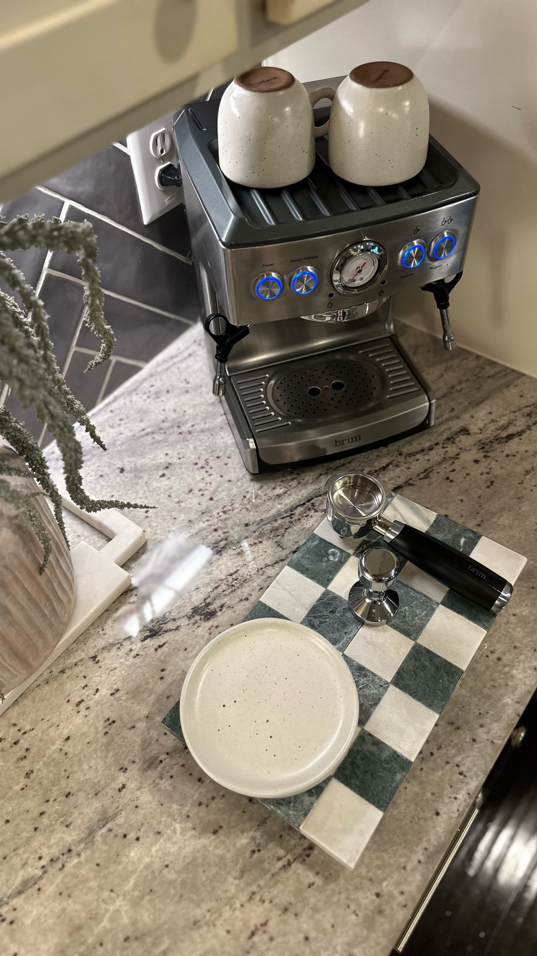 Coffee shop at home 

#coffeeathome 
#espressomachine
#cappuccinocup

#LTKHome #LTKmorningroutine