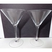 2 Vintage Williams-Sonoma Martini Glasses 6.75"" High Clear | Etsy (US)