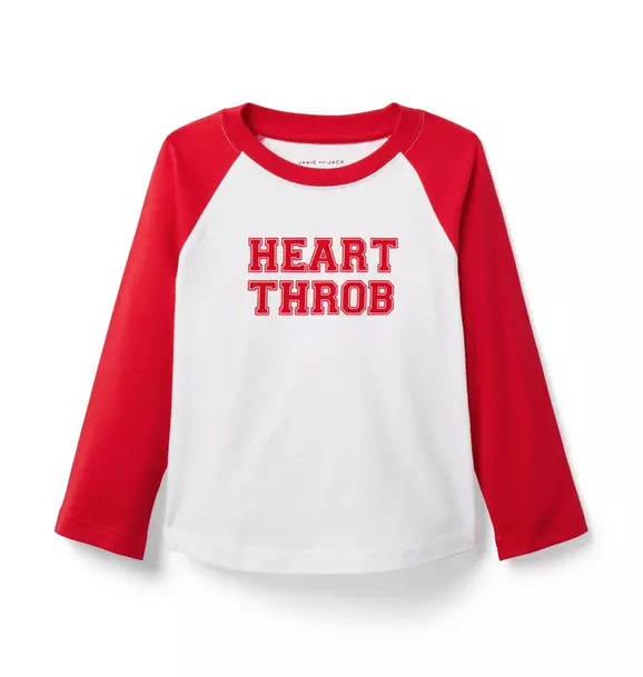 Heart Throb Raglan Baseball Tee | Janie and Jack