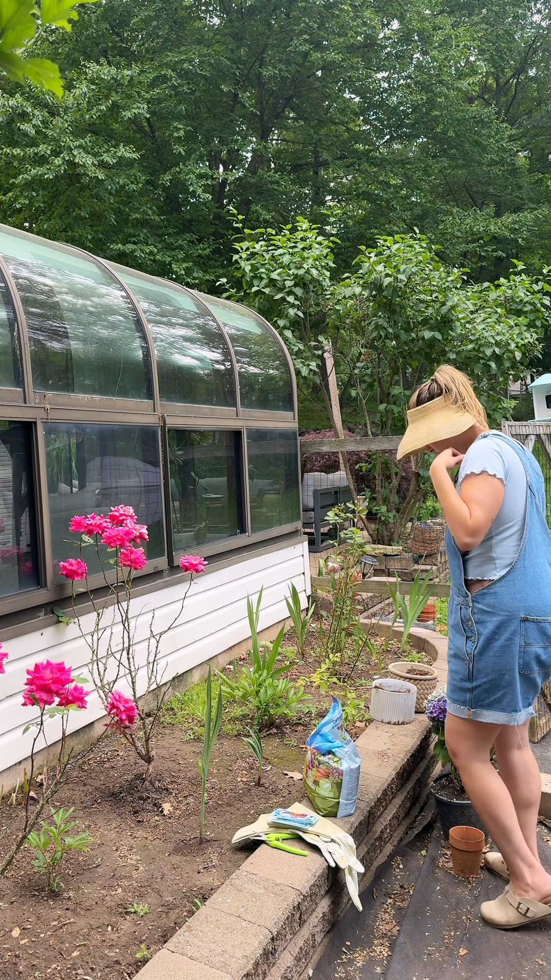 Sun hat, overalls, and dirt under my nails by the greenhouse today. These pink blooms make every bit of the garden work worth it. 

 #LTKSeasonal #LTKHome