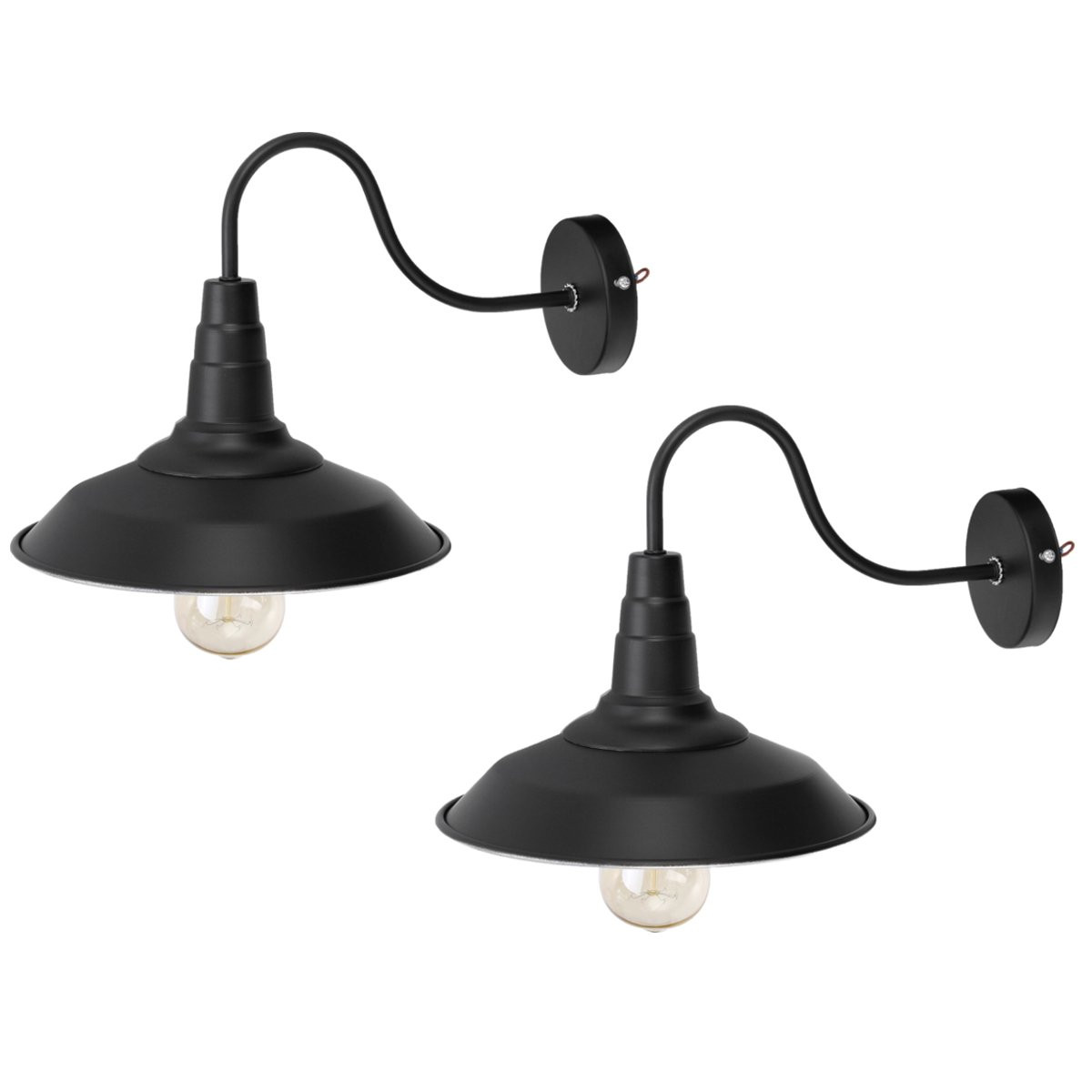 2 Pack Retro Vintage Outdoor/ Indoor Industrial Barn Light Wall Sconce Farmhouse Wall Lamp Metal ... | Walmart (US)