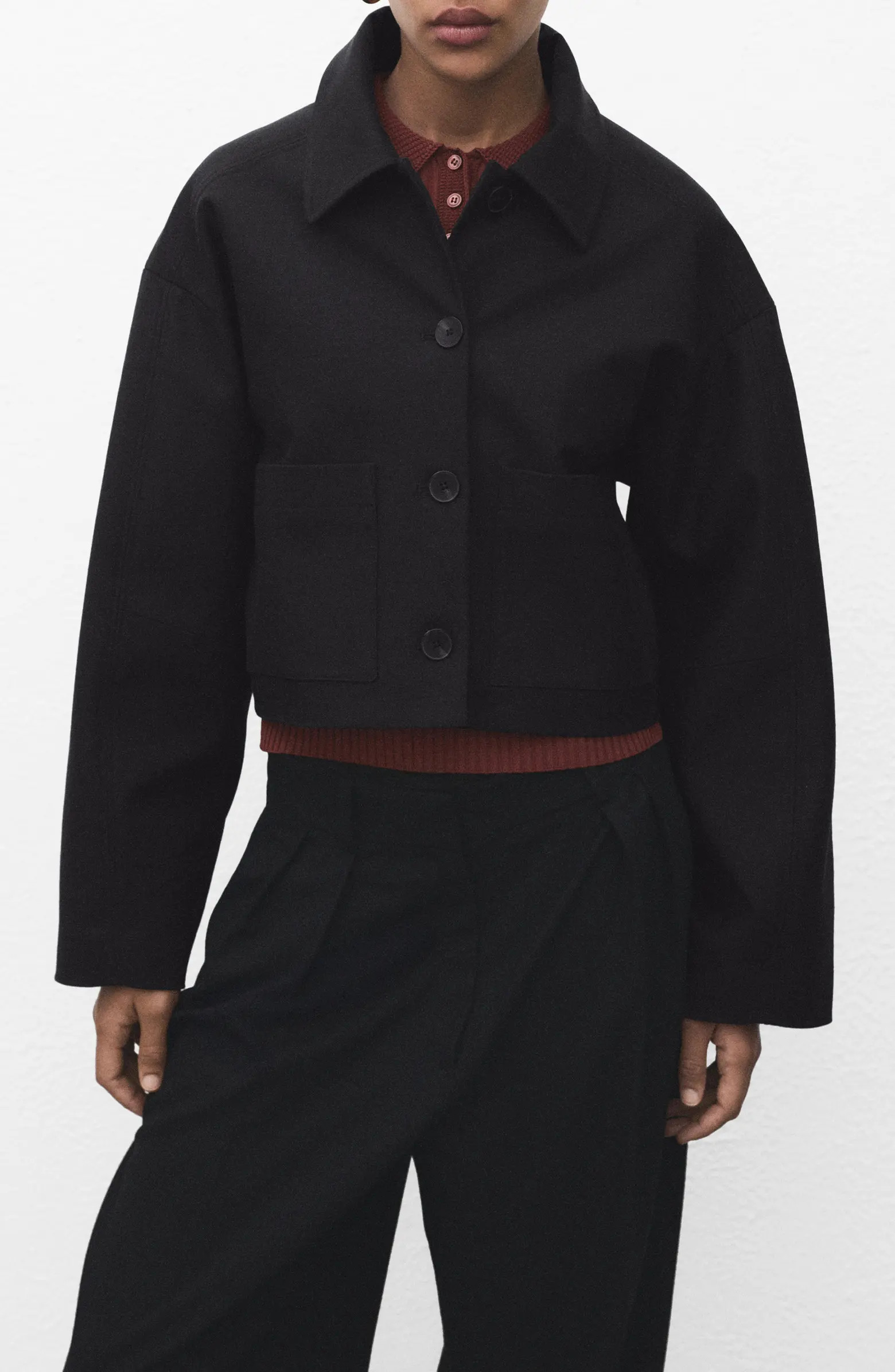 Crop Button Front Jacket | Nordstrom
