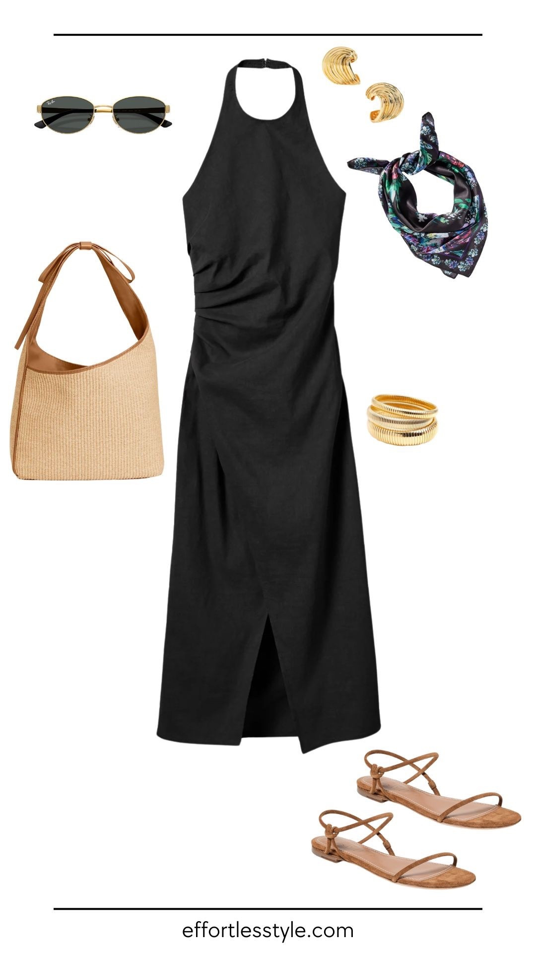 Sleek, simple, and made for spring break nights 🤍 The black halter dress is your go-to for dinner—easy to dress up with jewelry or keep effortless with sandals. One piece, endless 

#LTKgrwm #LTKTravel #LTKootd