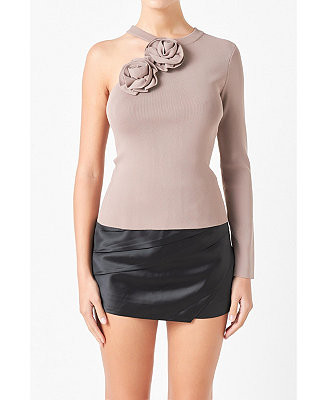 Women's Rose Knit Top | Macy's