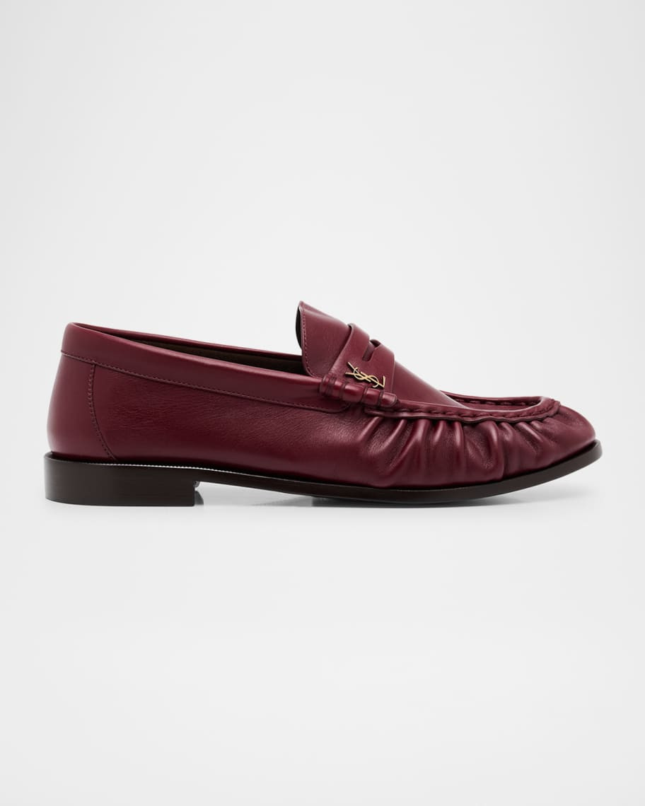 Le Leather YSL Penny Loafers | Neiman Marcus
