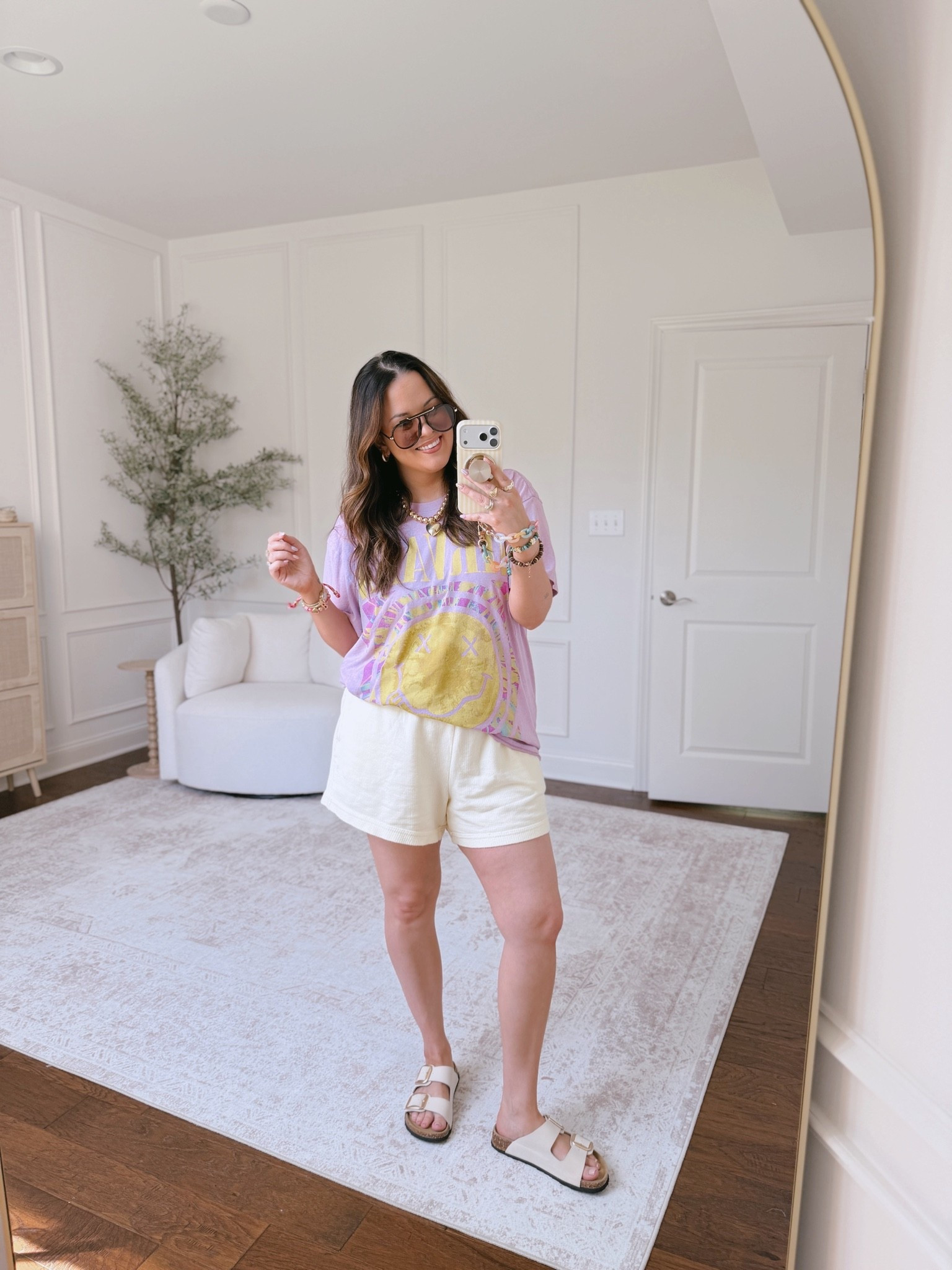 Wearing a large in the shorts and the tee!

#LTKmomlife #LTKootd #LTKMidsize