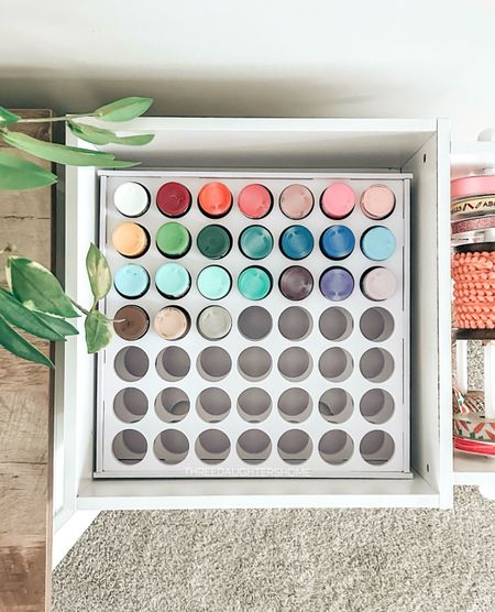 Acrylic paint organizer — currently 21% off! — can also be wall mounted or placed on a desk/shelf. Let’s get organizers, my fellow crafters!

*holds 49 bottles


home organization, craft storage, paint storage, craft room

#LTKhome #LTKkids #LTKsalealert