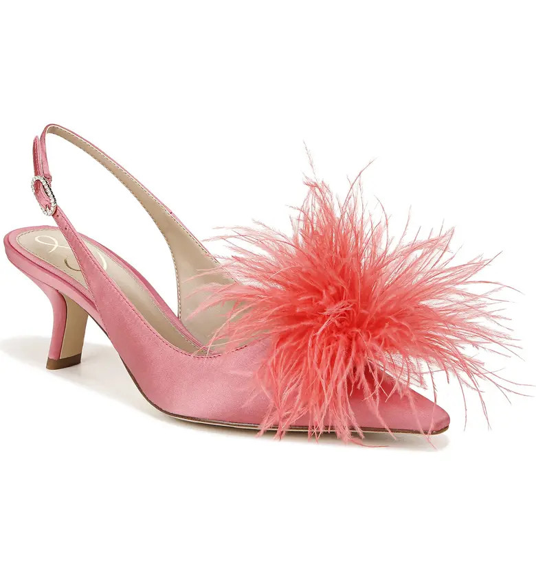 Sam Edelman Bianka Feather Slingback Pump (Women) | Nordstrom | Nordstrom