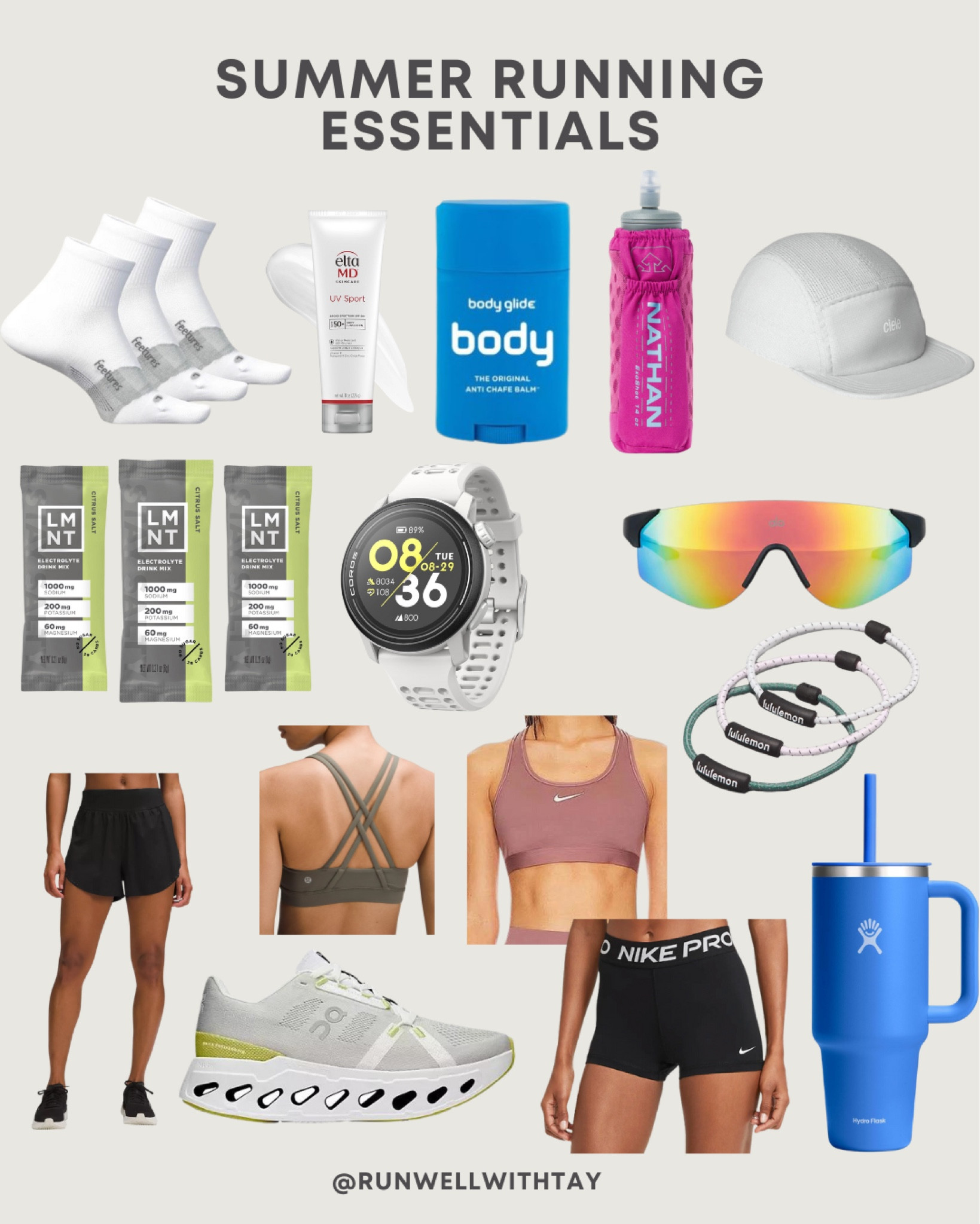 Summer running essentials 😎 

#LTKFitness #LTKSeasonal #LTKActive