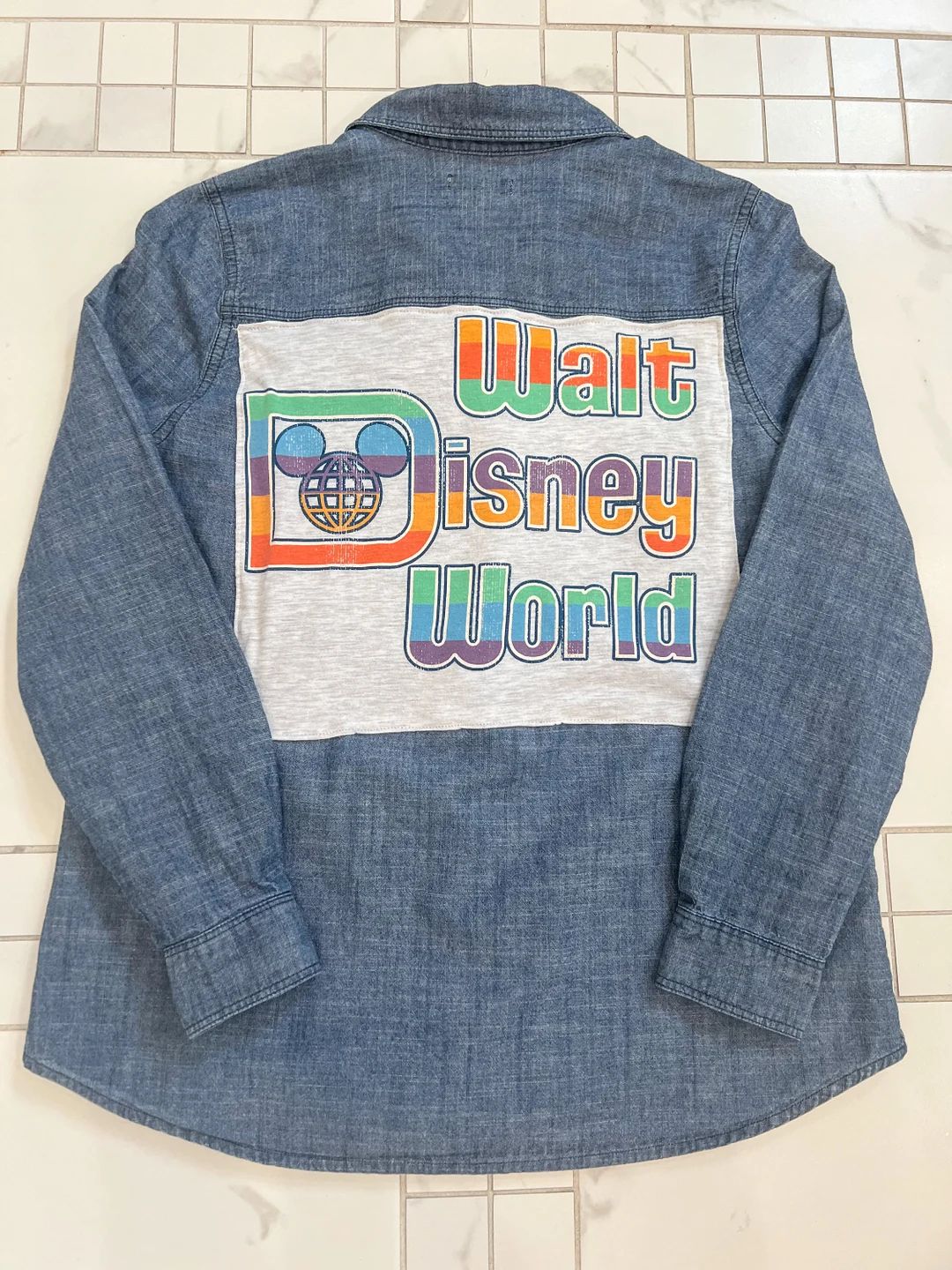 Walt Disney World Shirt, Disney Jacket, Disney Jacket, Walt Disney World Jacket, Chambray Shirt, ... | Etsy (US)